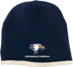 Beanie Cap, Navy/Natural